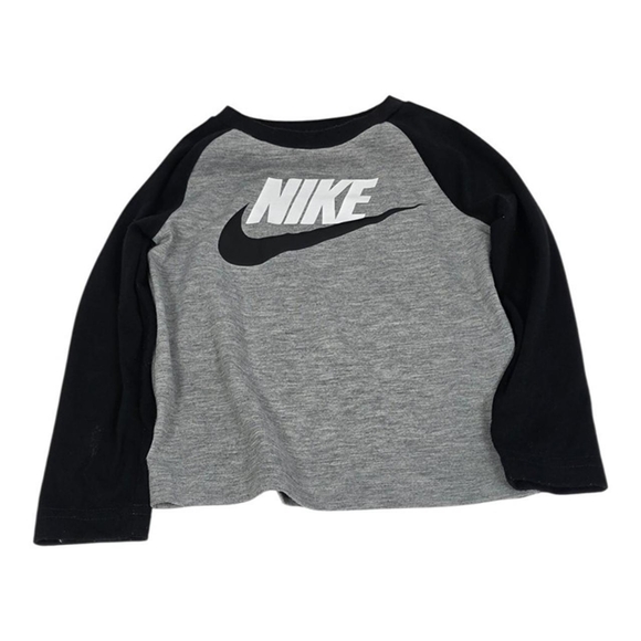 Nike Toddler Boys 2-Piece Set Grey Black Long Sleeve + Joggers 2T - Picture 3 of 8